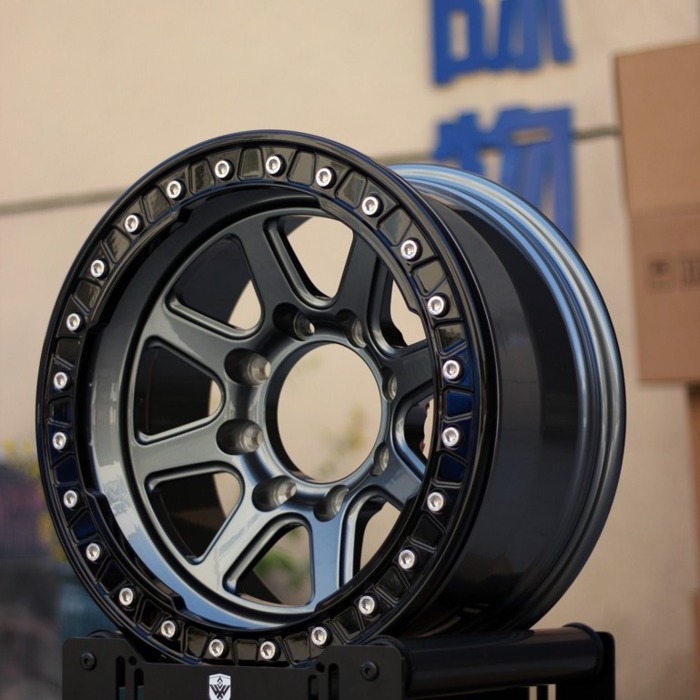 Two/Three-Piece Forged Wheels Two-piece forged wheel barrel — 3/4 view showing rim depth